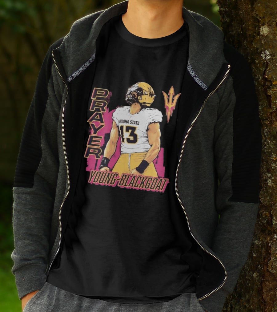 Prayer Young Blackgoat 13 Arizona State Sun Devils Football T-Shirt