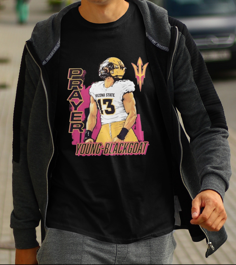 Prayer Young Blackgoat 13 Arizona State Sun Devils Football T-Shirt