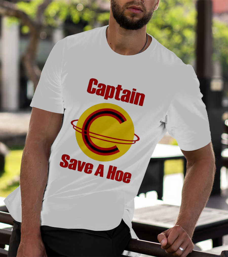 Captain Save A Hoe Humor Yellow C T-Shirt
