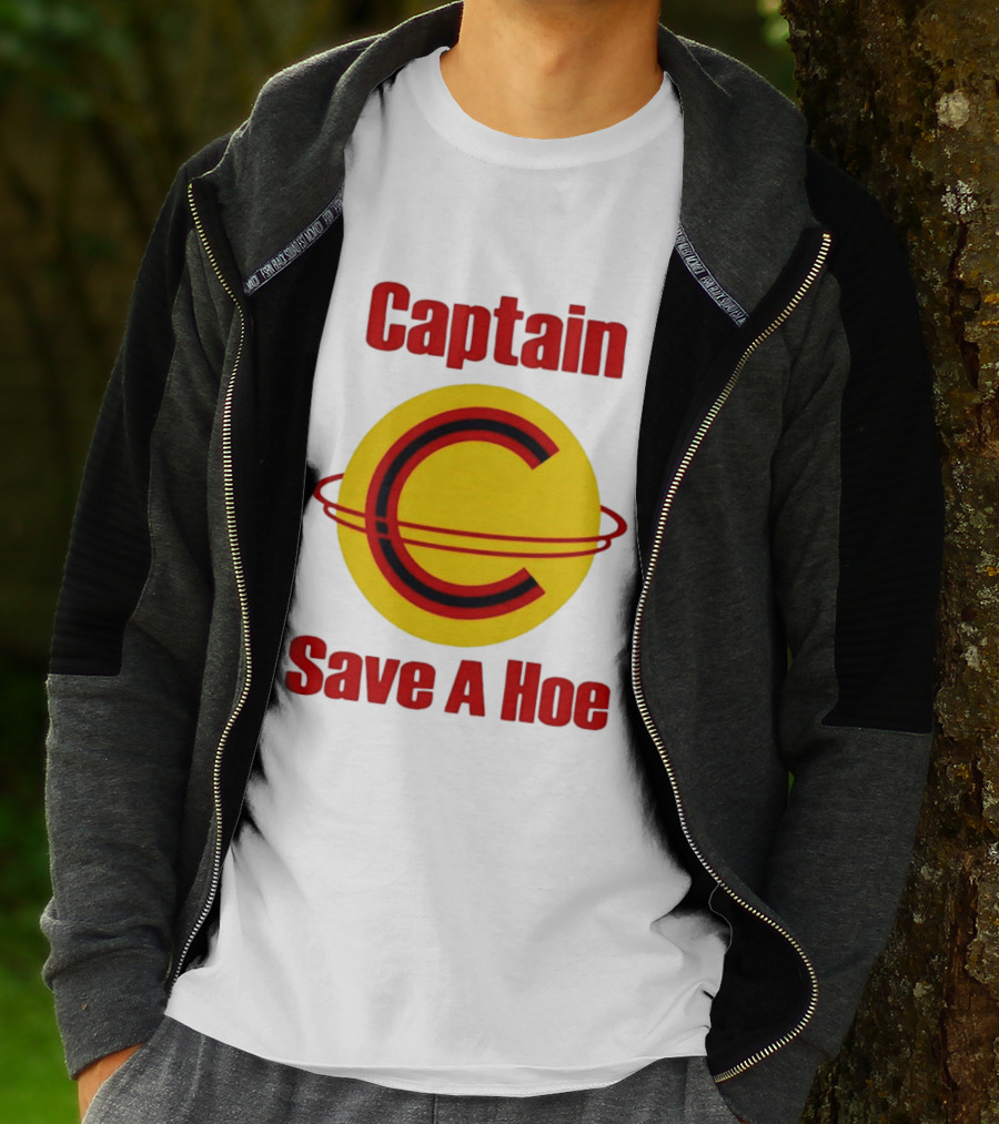 Captain Save A Hoe Humor Yellow C T-Shirt