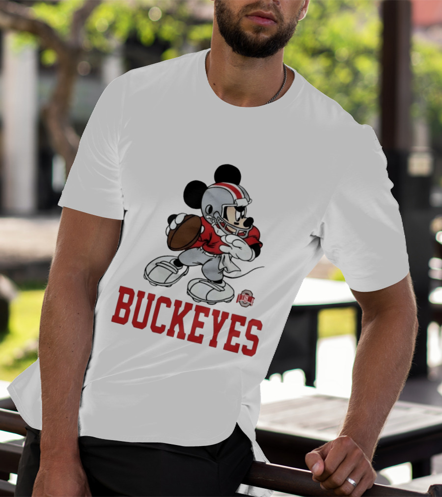 Mickey Mouse Ohio State Buckeyes Football Quarterback T-Shirt