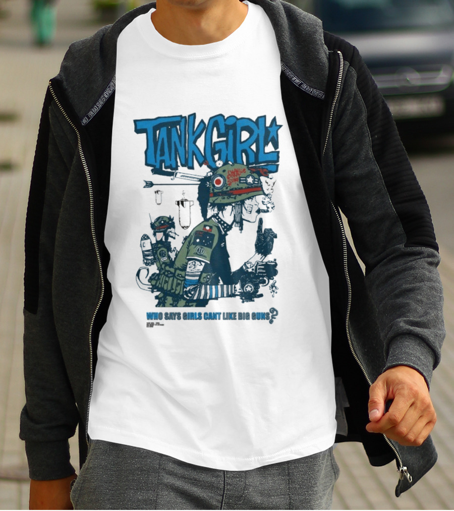 Tank Girl Charlie Don't Surf Who Says Girls Can't Like Big Guns T-Shirt