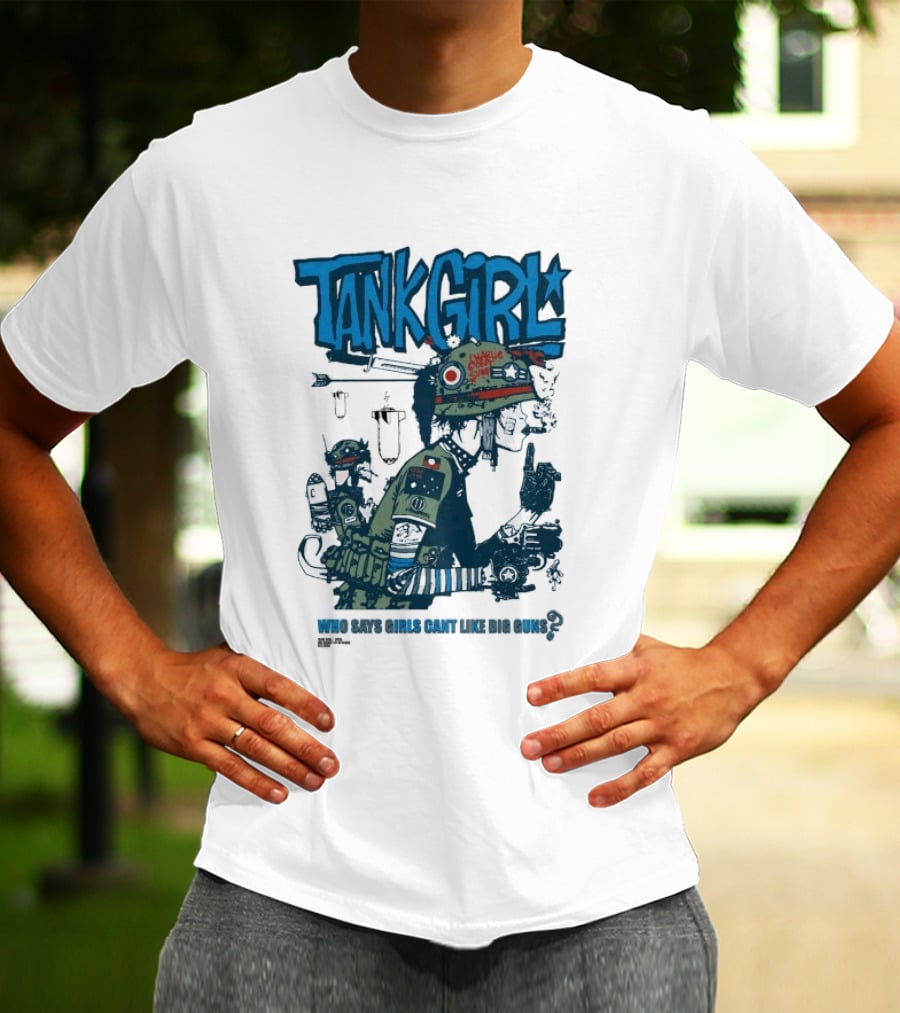 Tank Girl Charlie Don't Surf Who Says Girls Can't Like Big Guns T-Shirt