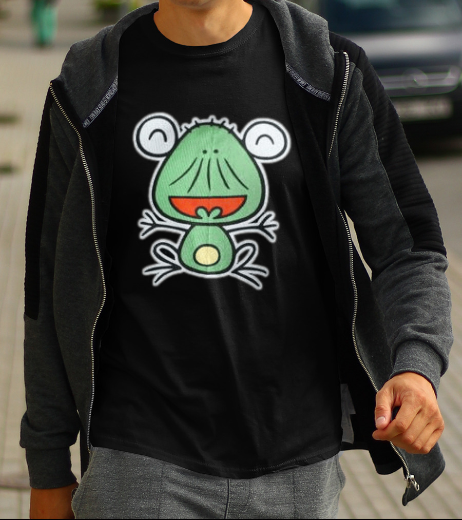 Brooklyn Museum Store Beshi Caps Cartoon Green Frog T-Shirt