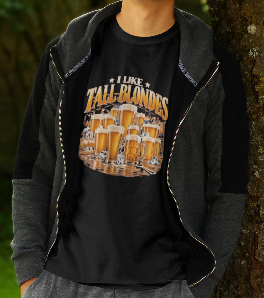 I Like Tall Blondes Beer Lover Blonde Ale Icy Pint Glasses T-Shirt