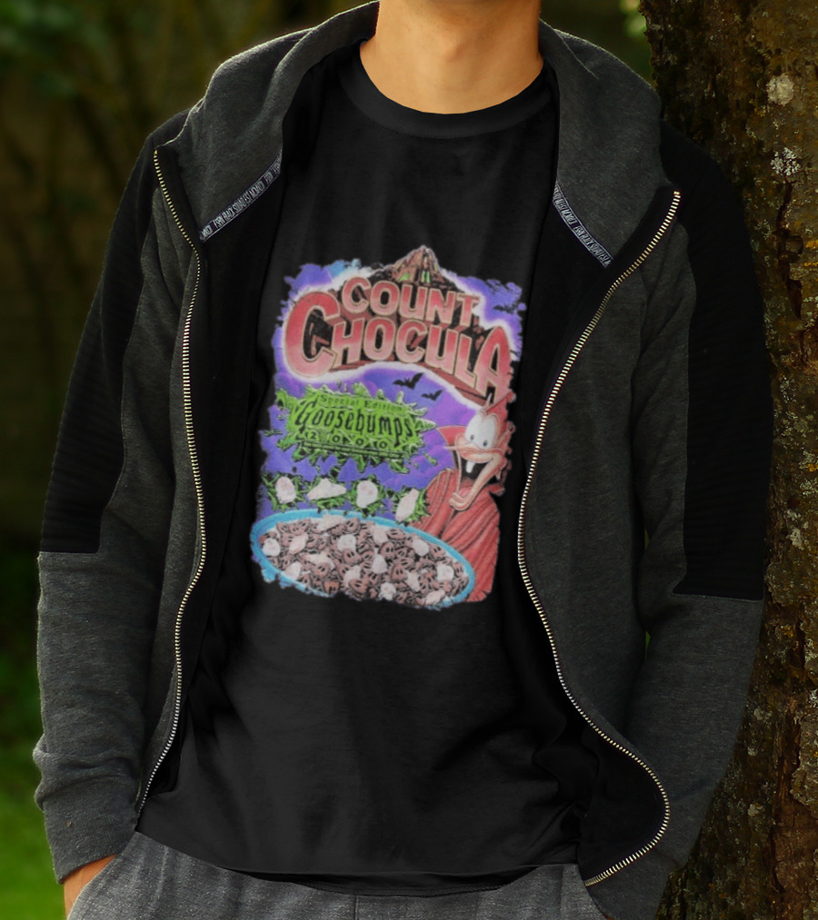Count Chocula Special Edition Goosebumps Cereal Box T-Shirt