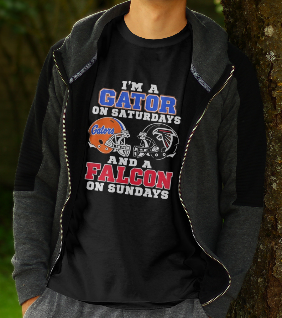 I'm A Gator On Saturdays And A Falcon On Sundays Helmet Fan Spirit T-Shirt