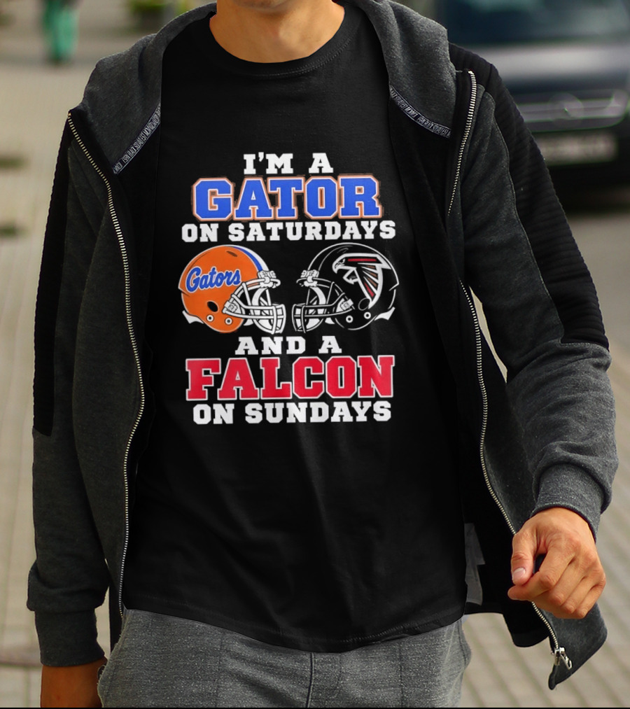 I'm A Gator On Saturdays And A Falcon On Sundays Helmet Fan Spirit T-Shirt