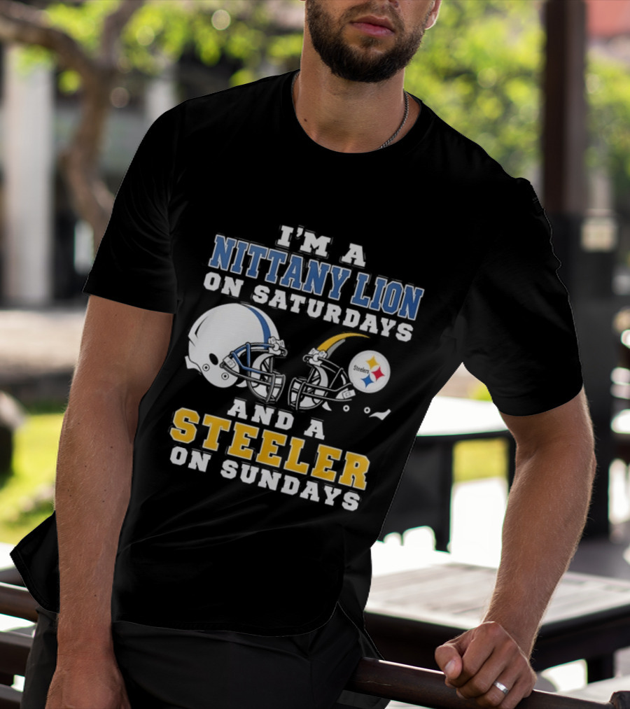 Nittany Lion Saturdays Steeler Sundays Football Fan Gear T-Shirt