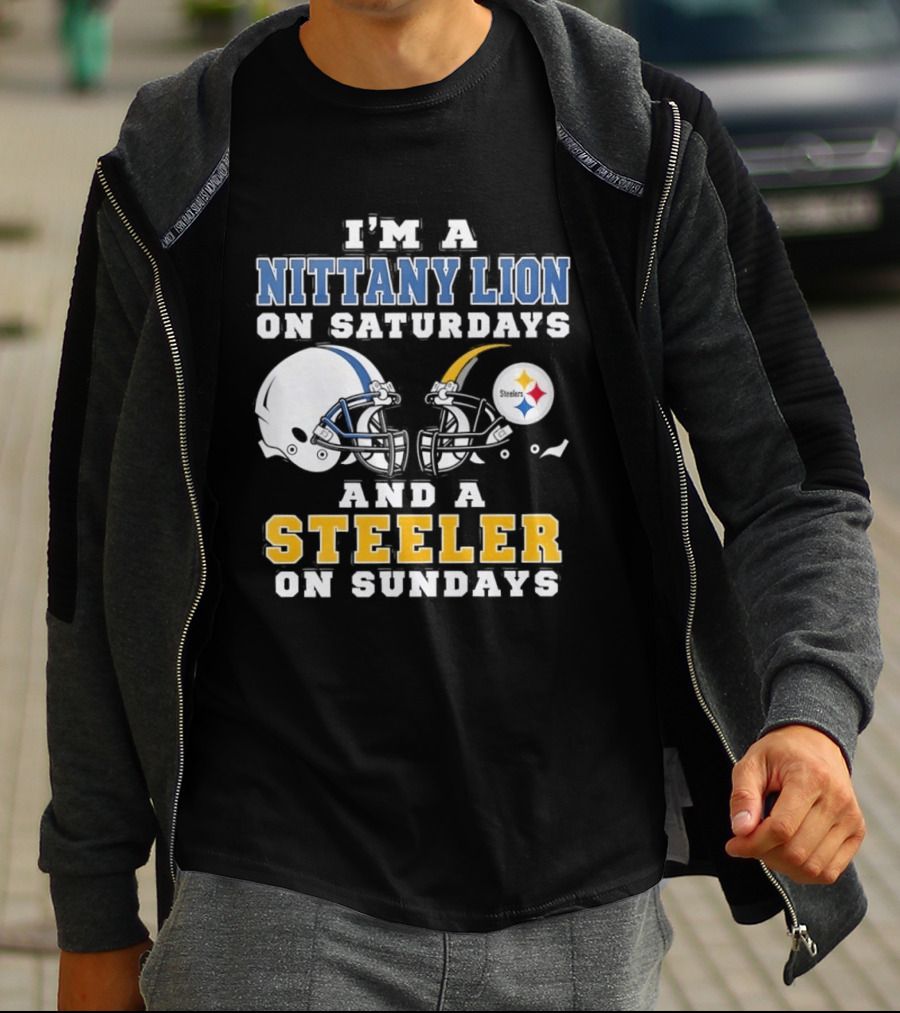Nittany Lion Saturdays Steeler Sundays Football Fan Gear T-Shirt