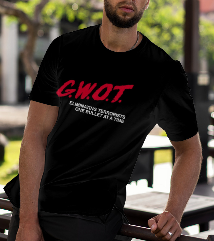 GWOT Eliminating Terrorists One Bullet At A Time Red T-Shirt