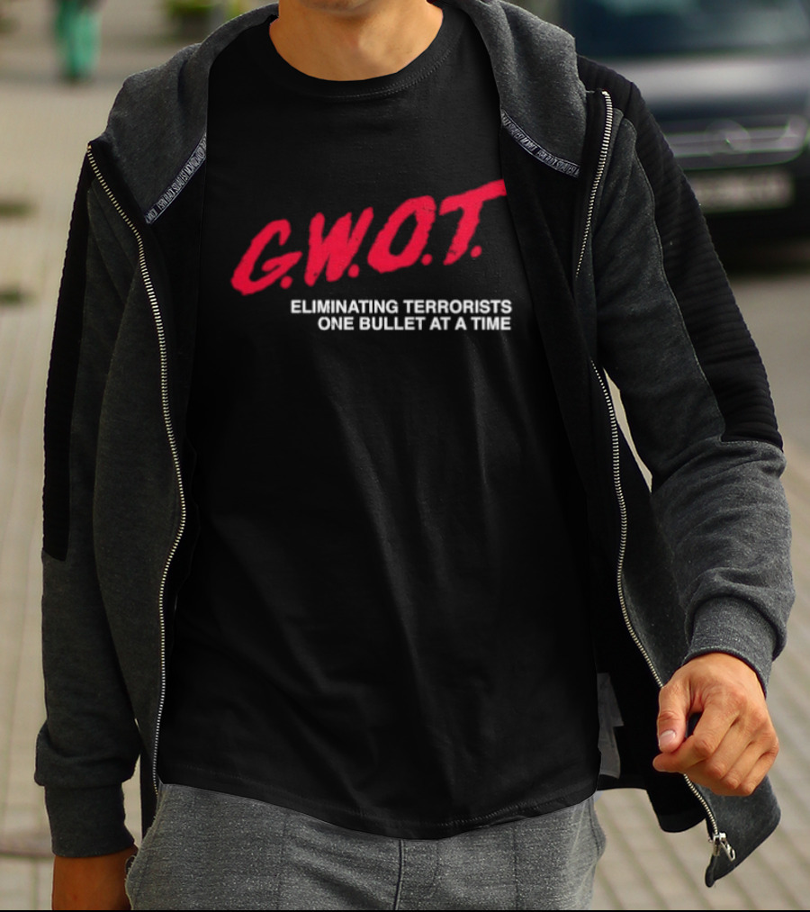 GWOT Eliminating Terrorists One Bullet At A Time Red T-Shirt