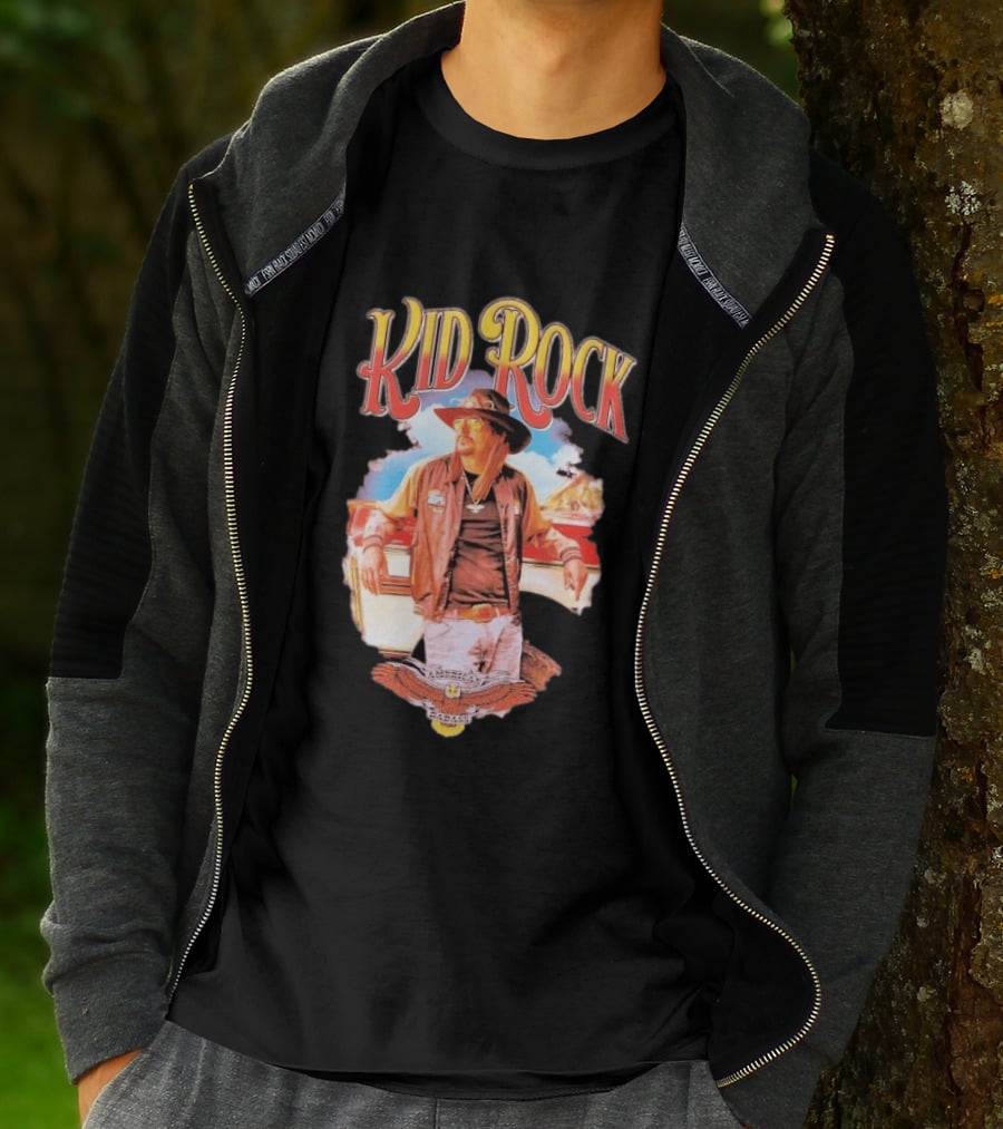 Kid Rock American Badass Mean Lean Car Scene Vintage Style Iconic Look T-Shirt