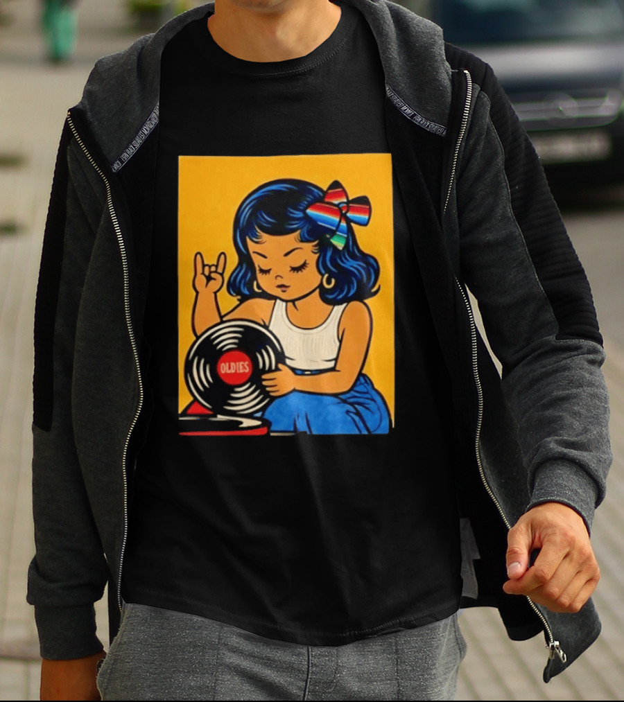 Oldies Lil Chingona Halloween 2026 Retro Record T-Shirt