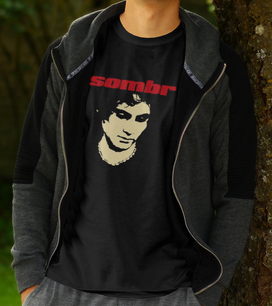 Sombr Looking Down Photo Black Tour Store T-Shirt