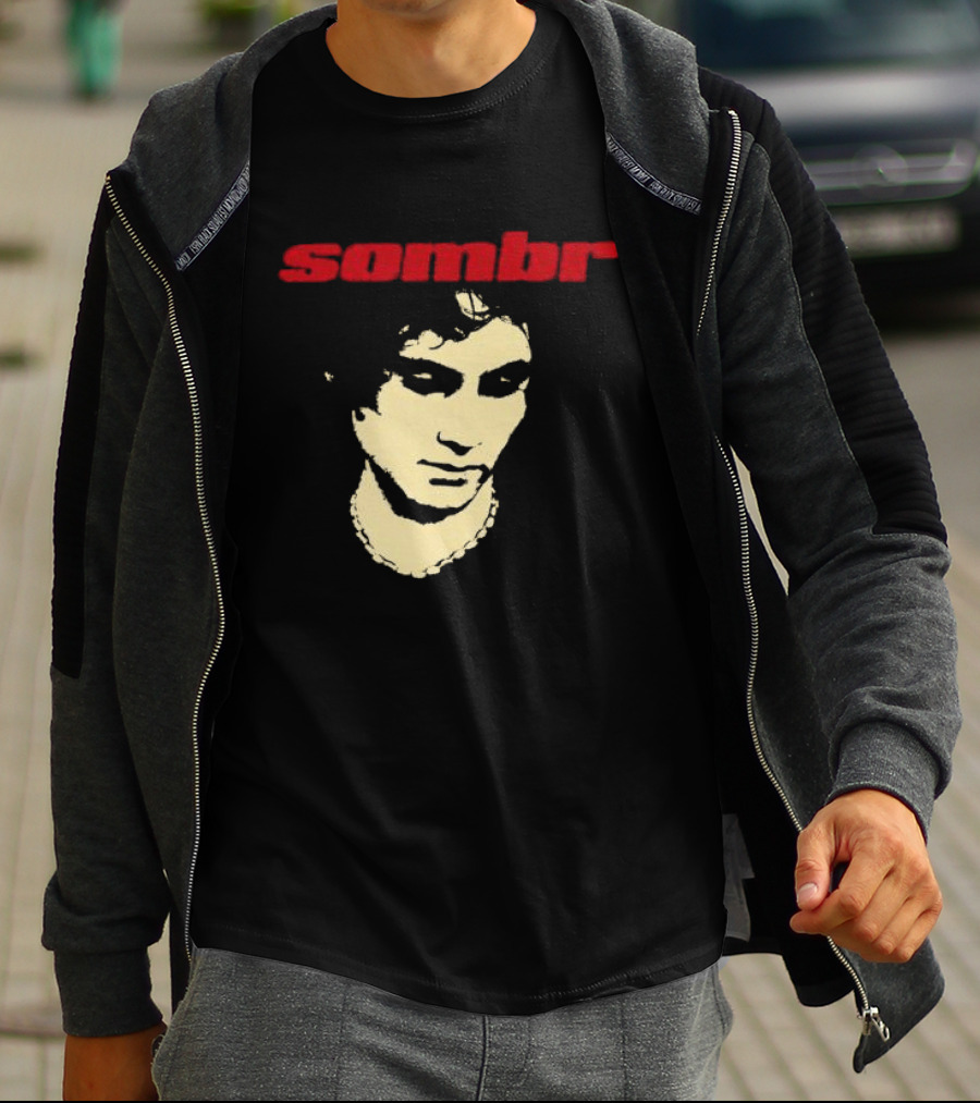 Sombr Looking Down Photo Black Tour Store T-Shirt