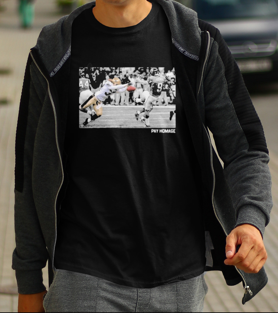Steve Gleason Iconic Block Saints Falcons Pay Homage T-Shirt