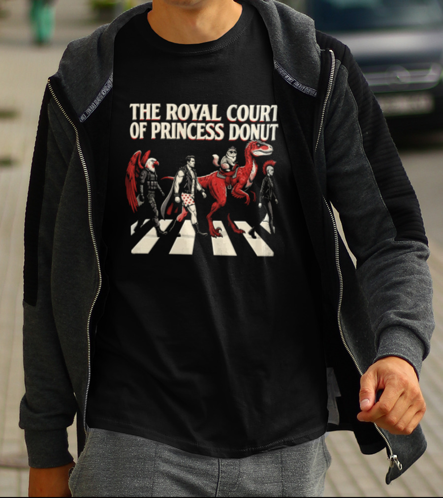 The Royal Court Of Princess Donut Abbey Road Dinosaur Parade T-Shirt