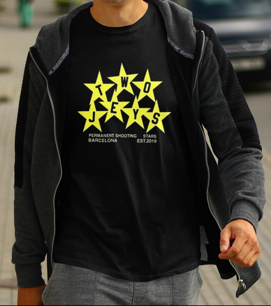 Twojeys Barcelona Permanent Shooting Stars Est 2019 T-Shirt
