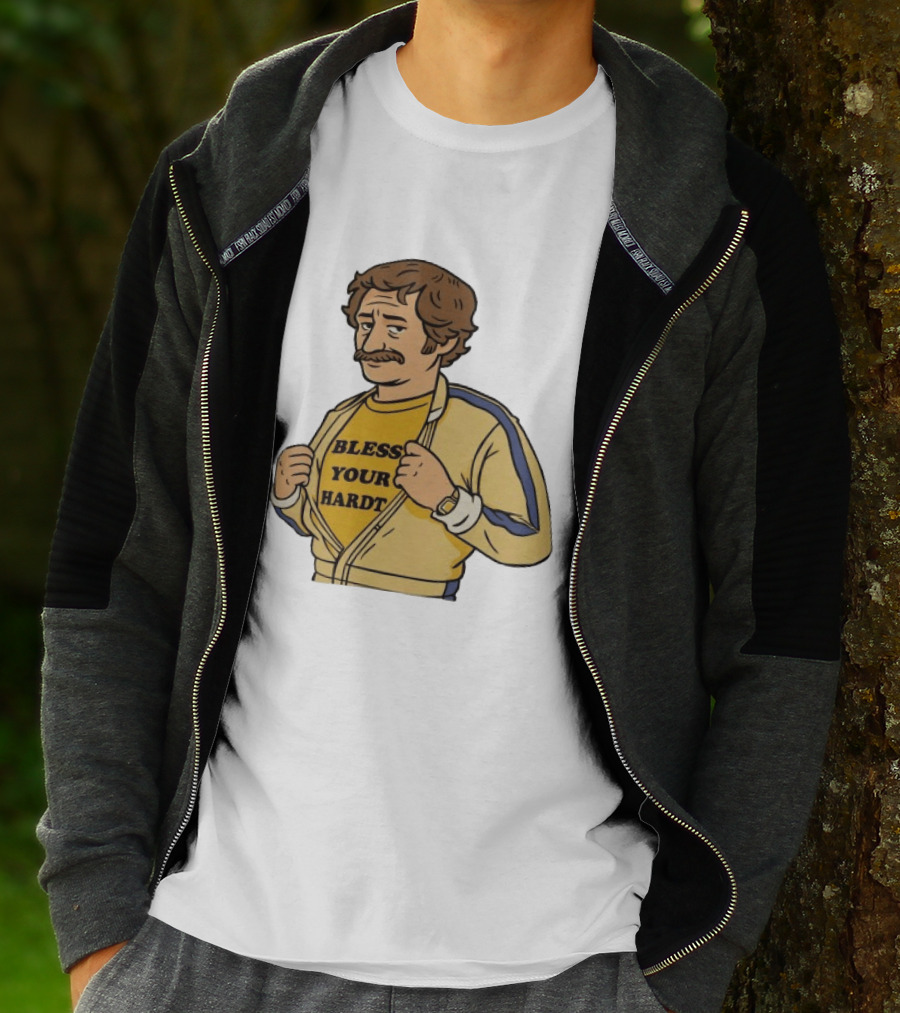Bless Your Hardt Damn I'm Good Cartoon 70s Style Mustache Vintage Look T-Shirt