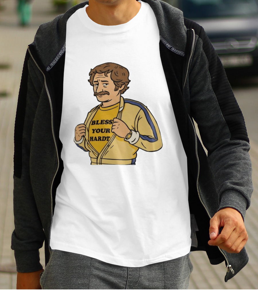 Bless Your Hardt Damn I'm Good Cartoon 70s Style Mustache Vintage Look T-Shirt
