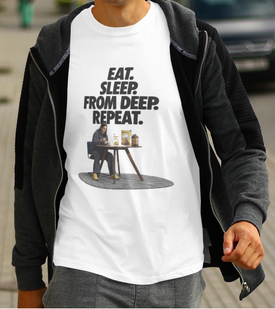 Caitlin Clark Eat Sleep From Deep Repeat Basketball Enthusiast Fun Cereal Moment T-Shirt
