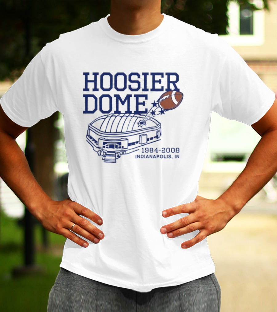 Hoosier Dome Indianapolis 1984 2008 Football Stadium Indiana T-Shirt