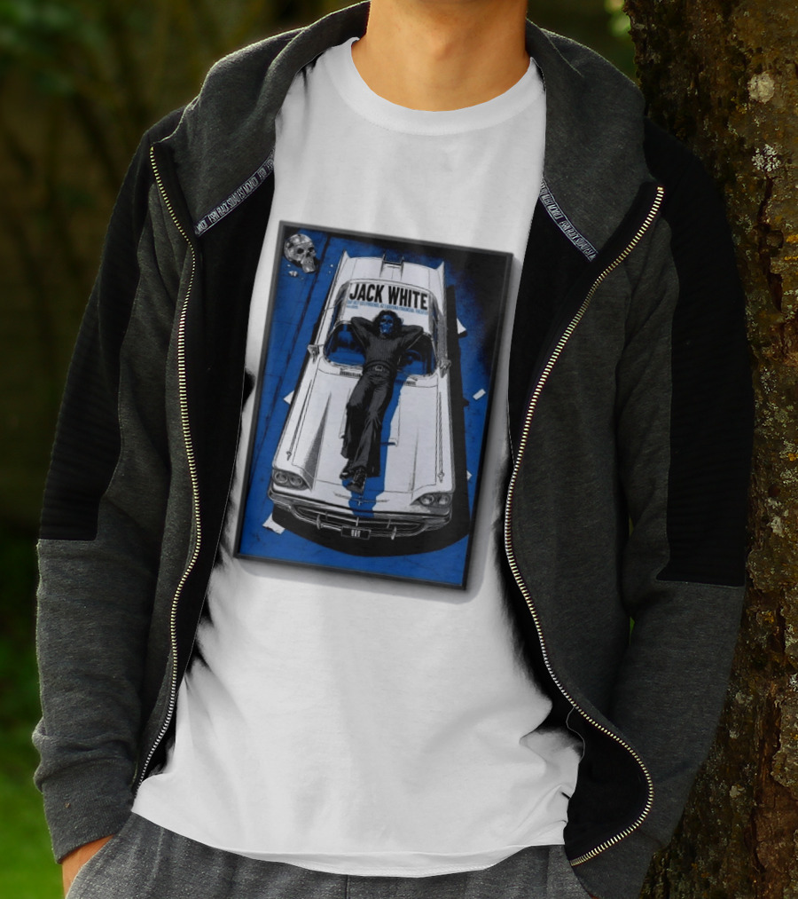 Jack White Phoenix AZ Concert October 3 2026 Classic Car And Skull T-Shirt