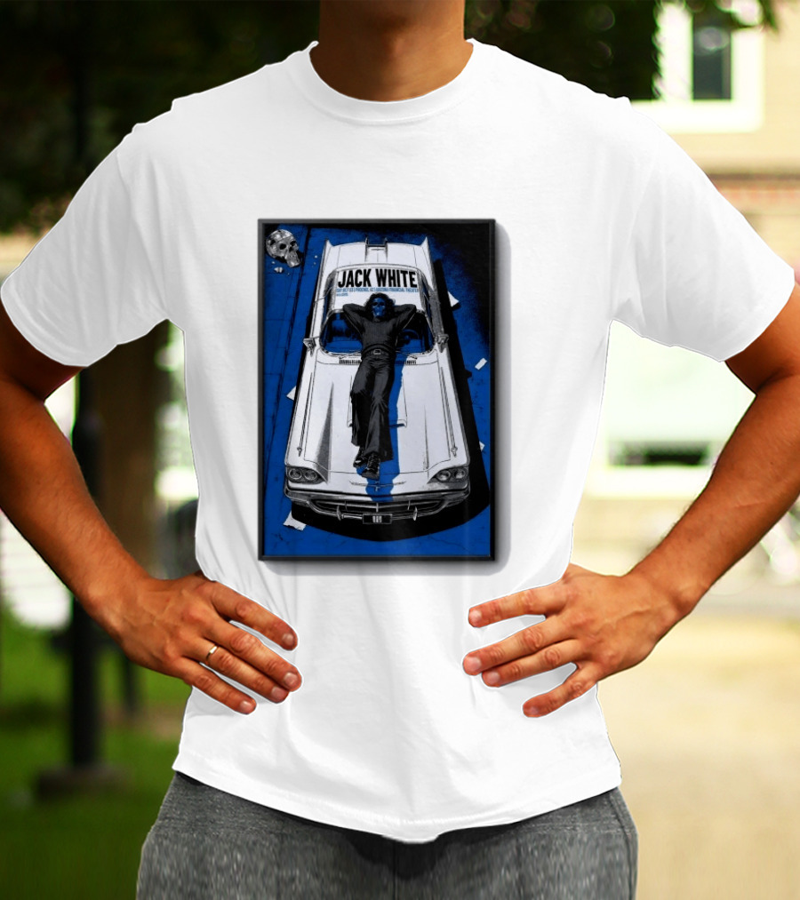 Jack White Phoenix AZ Concert October 3 2026 Classic Car And Skull T-Shirt