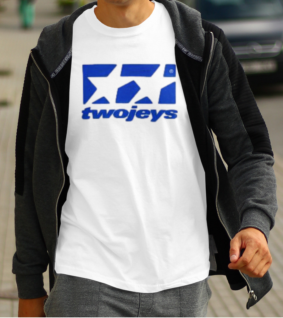 Twojeys Store Framed Blue Geometric T-Shirt