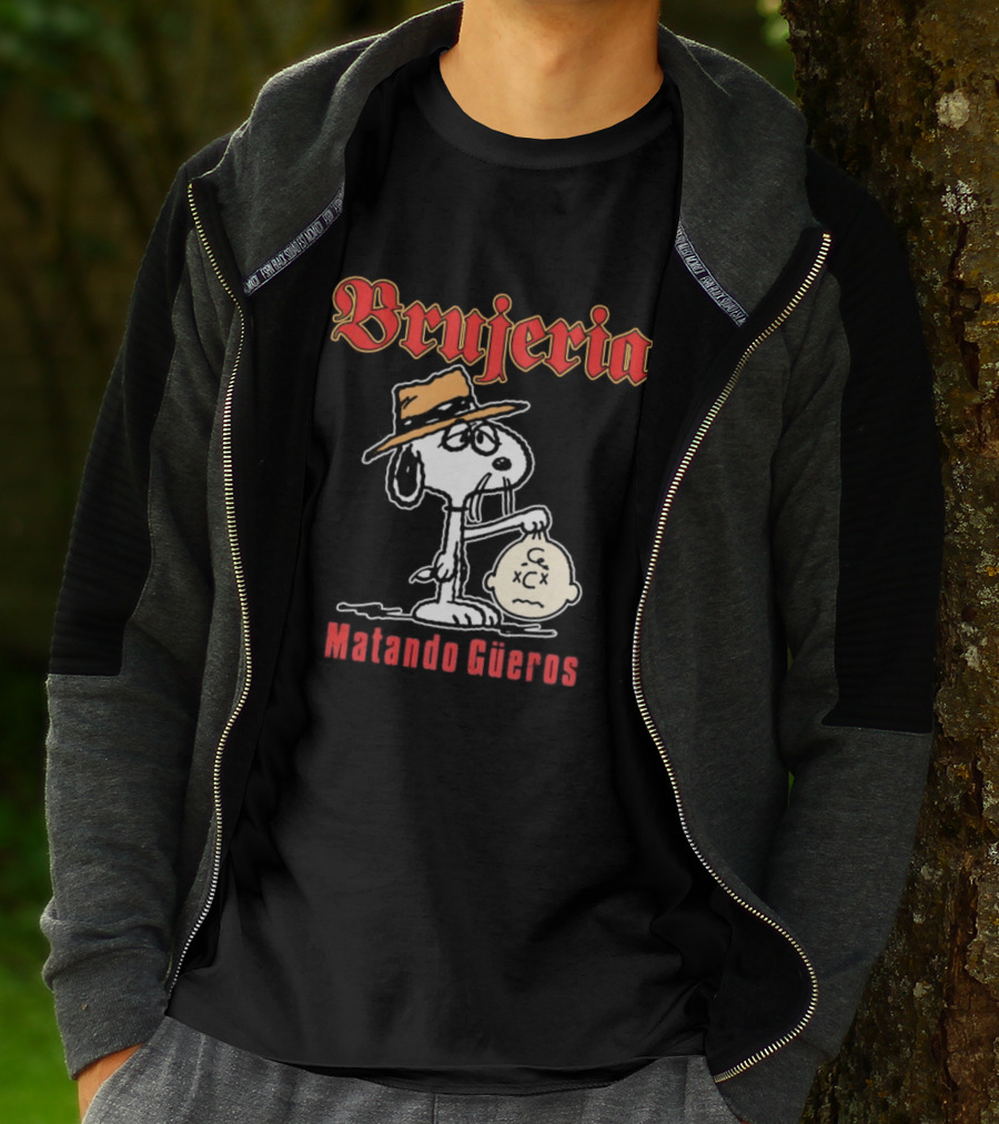 Brujeria Matando Güeros Snoopy Bootleg Metal Band Hat T-Shirt