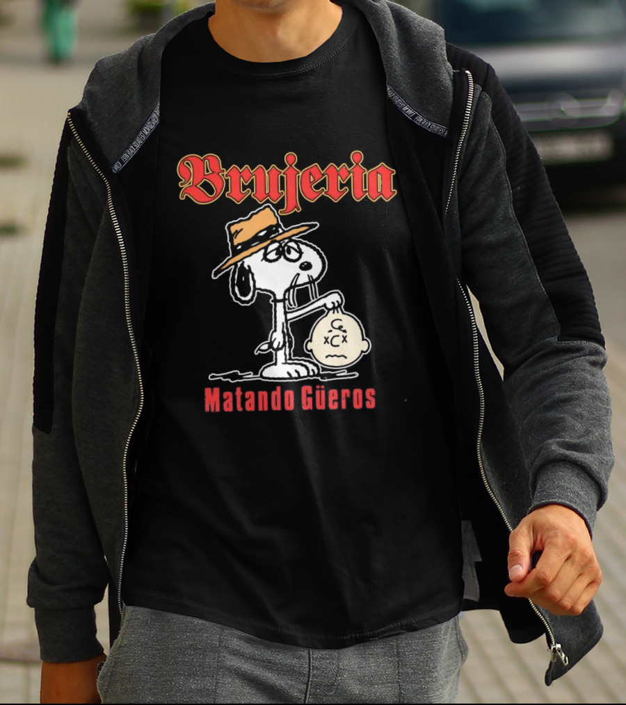 Brujeria Matando Güeros Snoopy Bootleg Metal Band Hat T-Shirt
