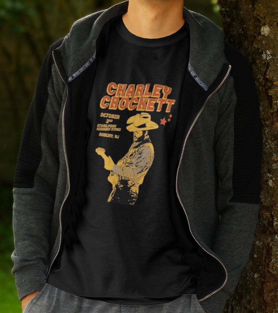 Charley Crockett October 2 Stone Pony Summer Stage Asbury Park NJ T-Shirt