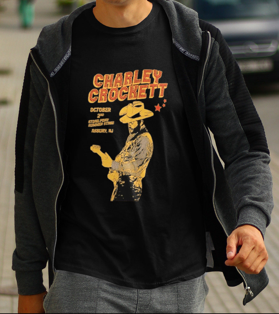 Charley Crockett October 2 Stone Pony Summer Stage Asbury Park NJ T-Shirt