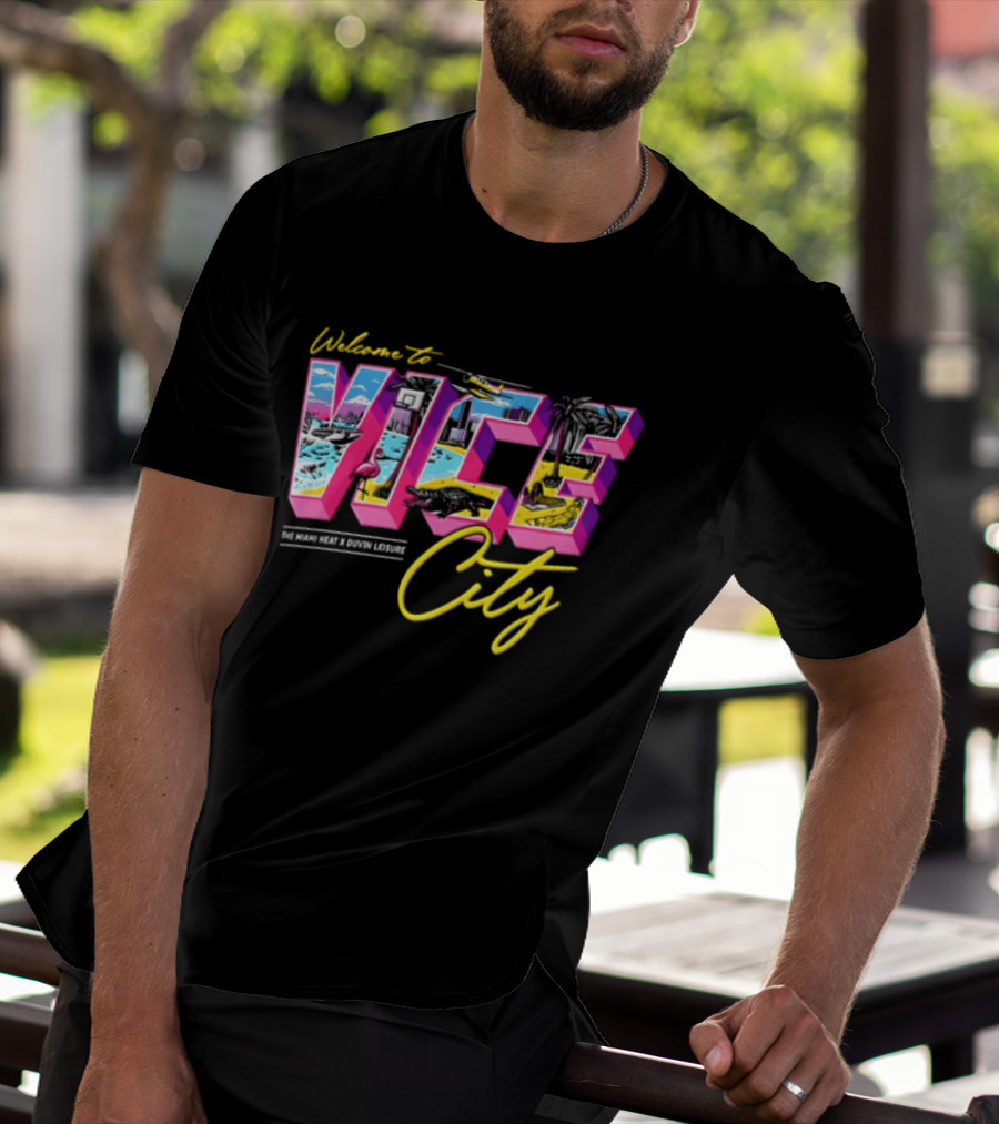 Welcome To Vice City Court Culture X Duvin Postcard T-Shirt