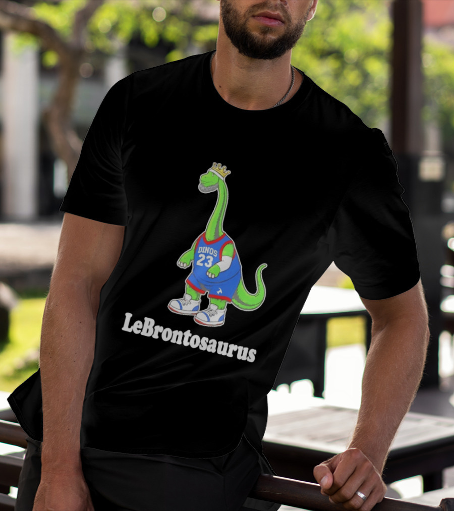 LeBrontosaurus 23 Dinos Dinosaur Basketball Crown Basketball T-Shirt