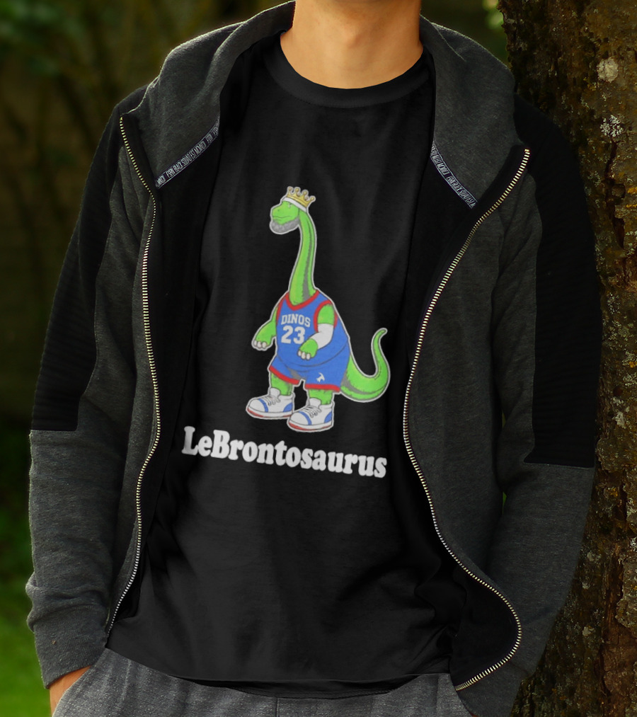 LeBrontosaurus 23 Dinos Dinosaur Basketball Crown Basketball T-Shirt