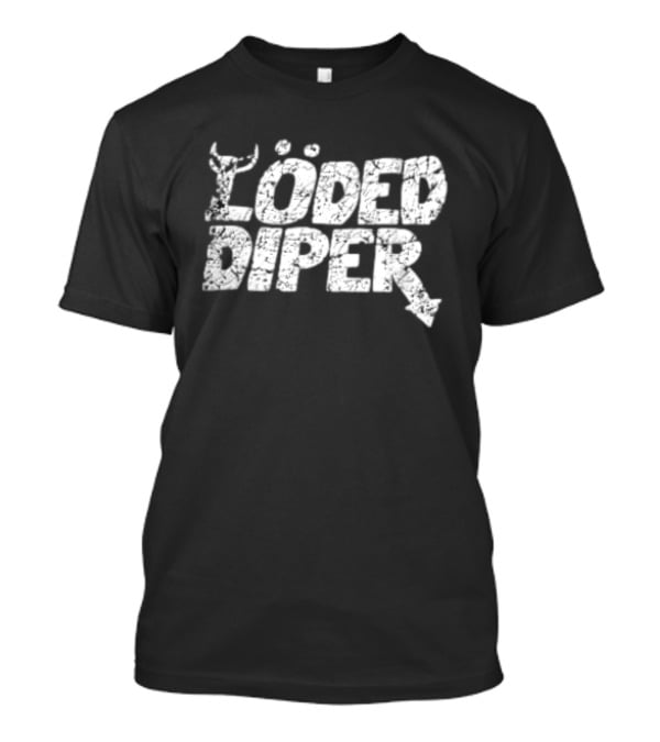 Loded Diper Distressed White Horns Diary Of A Wimpy Kid T-Shirt