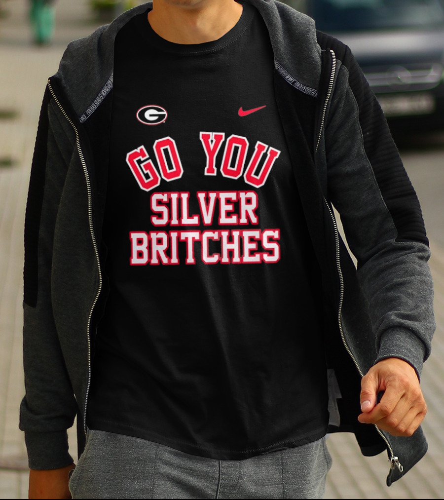Georgia Bulldogs Go You Silver Britches Nike Iconic Team Pride T-Shirt