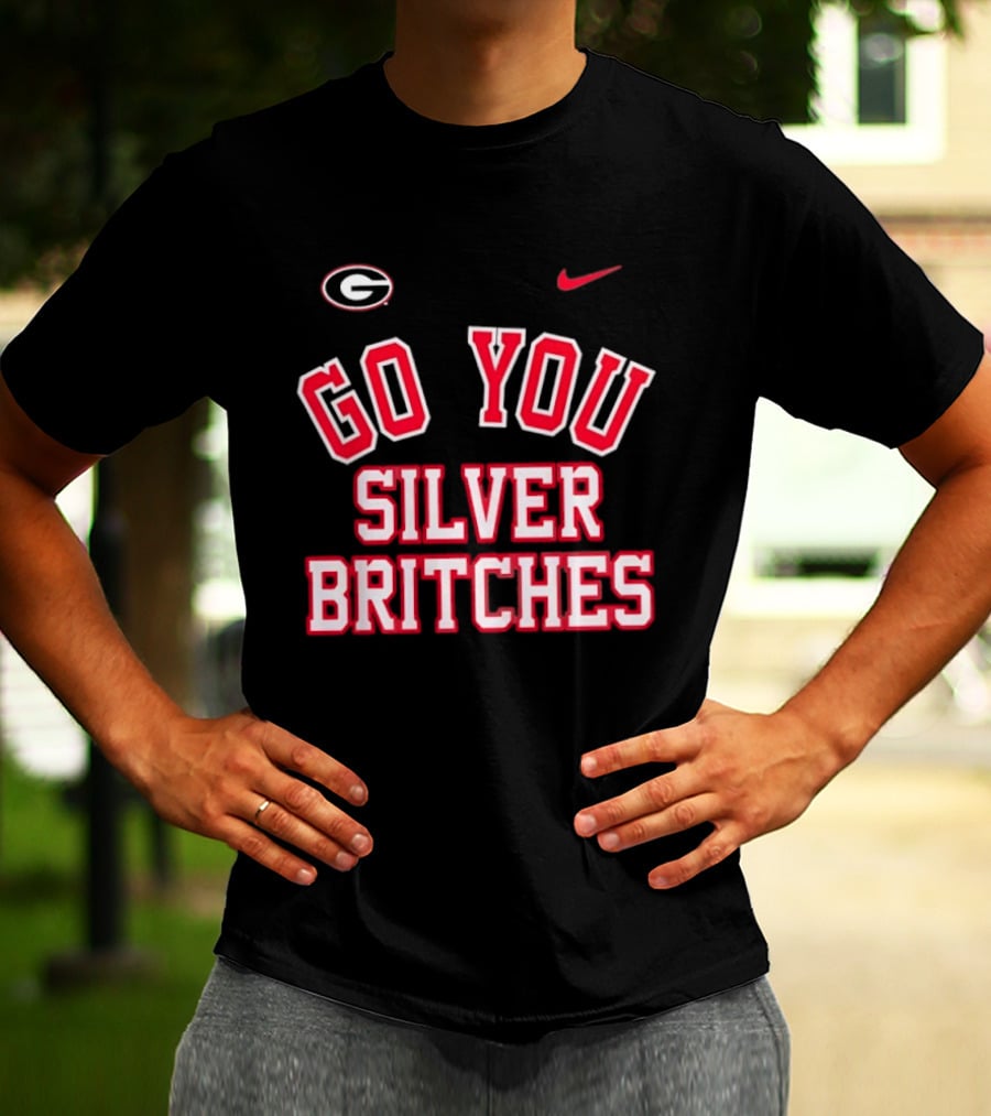 Georgia Bulldogs Go You Silver Britches Nike Iconic Team Pride T-Shirt