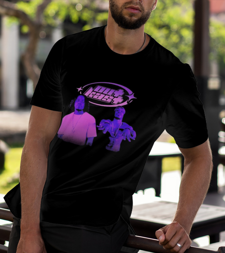 Outkast Big Boi André 3000 Purple Style Iconic Duo T-Shirt