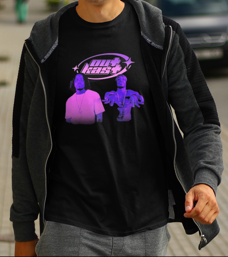 Outkast Big Boi André 3000 Purple Style Iconic Duo T-Shirt