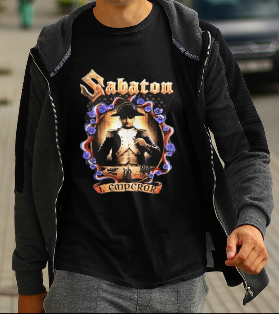 Sabaton Emperor Napoleonic Chessmaster Flower Wreath T-Shirt