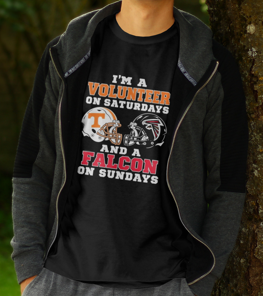 I'm A Volunteer On Saturdays Tennessee Fan Falcons Supporter On Sundays T-Shirt