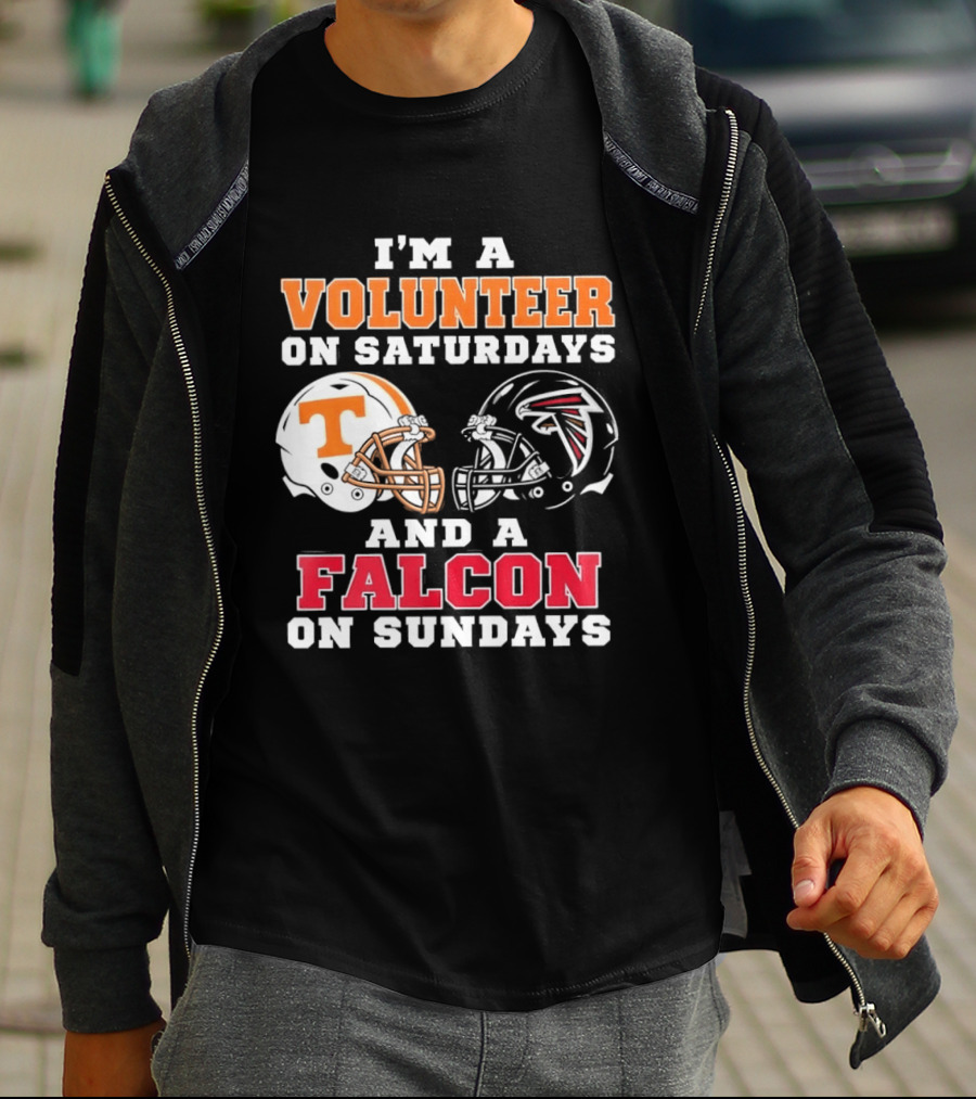 I'm A Volunteer On Saturdays Tennessee Fan Falcons Supporter On Sundays T-Shirt