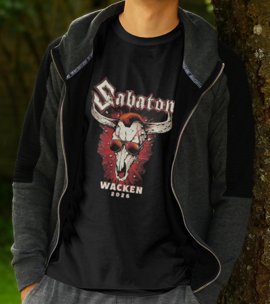Sabaton Wacken 2023 Skull Wearing Sunglasses T-Shirt