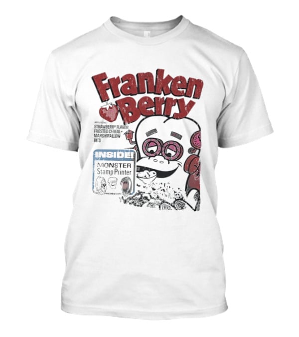 Franken Berry Monster Stamp Printer Inside T-Shirt
