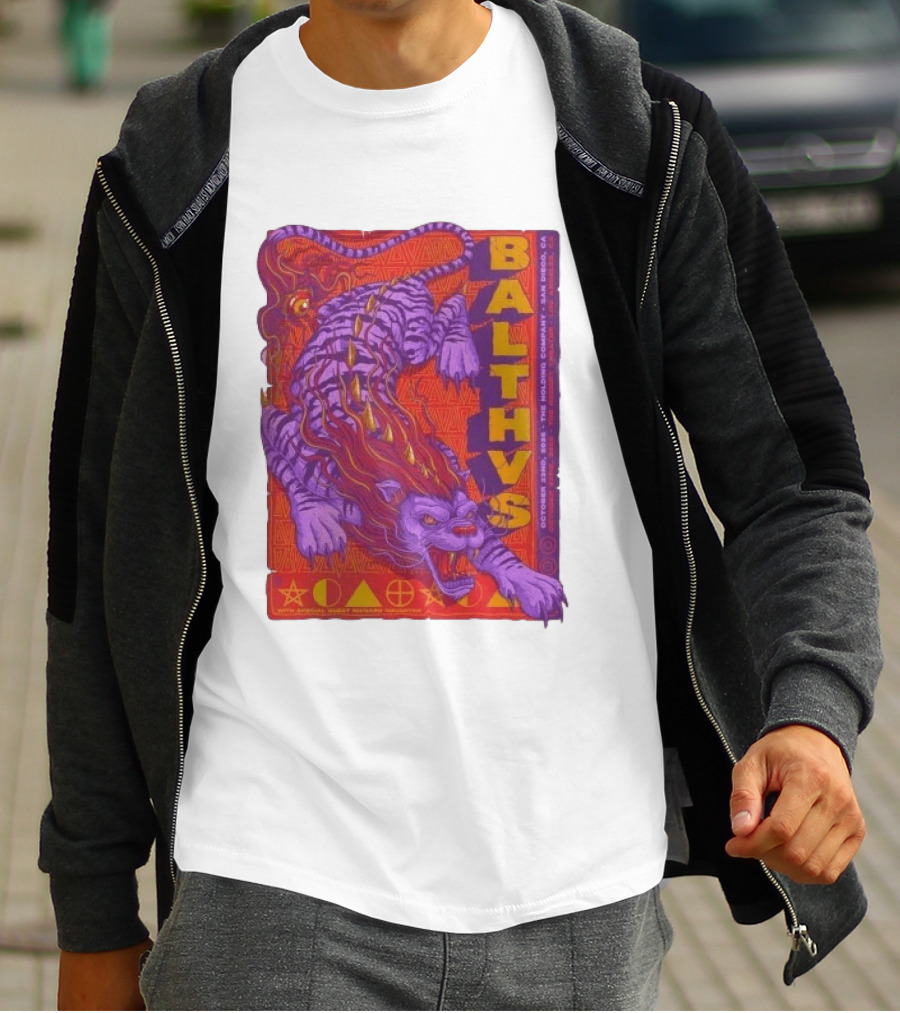 Original Balthvs San Diego Oct 2026 Featuring Richard Houghten Vibrant Lion T-Shirt