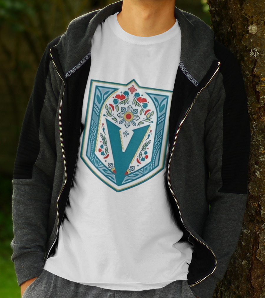 Vegas Golden Knights Floral Crest OneRealm V T-Shirt