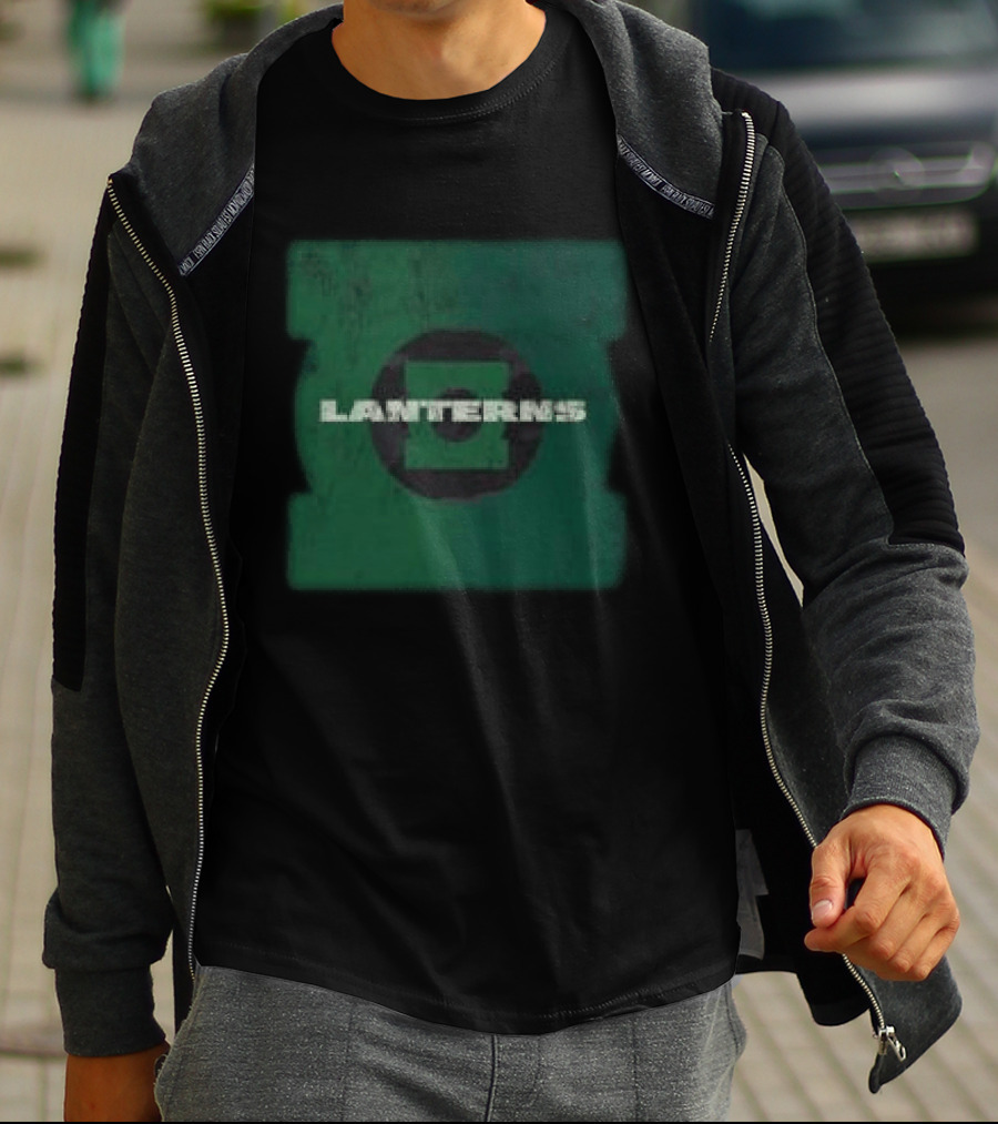 Dc Shop Lanterns Black Camo Green T-Shirt